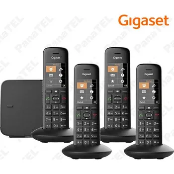 Stolní telefon Gigaset C570 QUATTRO ☎ Pevná linka ✓4 sluchátka ✓Zobrazení čísla volajícího ✓Hlasitý telefon ✓Velký LCD