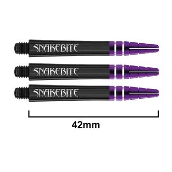 Příslušenství pro šipky Násadky Red Dragon Peter Wright SNAKEBITE NITROTECH Black and Purple Medium