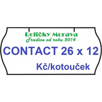 Samolepící etiketa Cenová etiketa CONTACT 26x12 bílá cena za: 36 ks v kartonu