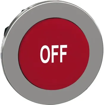 vypínač a zásuvka SCHN ZB4FL435 Ovládací hlavice stiskací s přesahem, zapuštěné provedení, Rudá, se symbolem