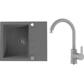 Granitový dřez Set Alveus (dřez Cadit 10 Beton 81 + baterie Tonia Beton 81) SETA22009