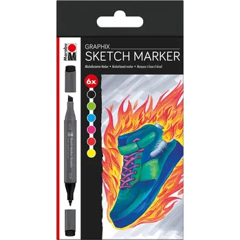 Marabu Sketch Marker Graphix 6 ks