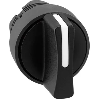 Stavebniny SCHN ZB5AD7 Ovládací hlavice otočná - 3 polohy s návrat. zleva do středu - černá