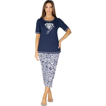 Dámské pyžamo Regina pyžamo 980 - granát, L (Bavlněné pyžamo dámské)