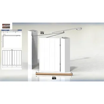 Pohon brány Pohon dvoukřídlých vrat ERTE 800 typ 4015 SZ nylonový řemen, 2 kusy dálkových ovladačů +odpružený adaptér Marantec 103 křídlových vrat Barva: šedá hlava pohonu + táhla pohonu galvanický zinek