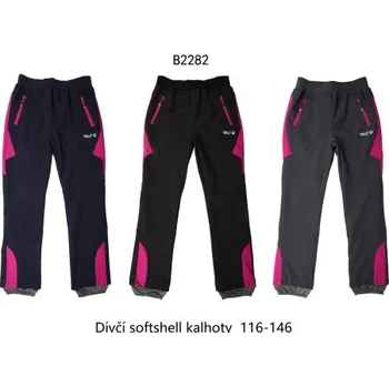 Dívčí kalhoty Nezateplené dívčí softshellové kalhoty WOLF vel. 92-146 Wolf: 128