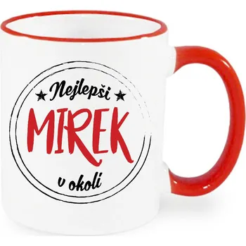 Hrnek - Nejlepší Mirek v okolí Barva: Červená