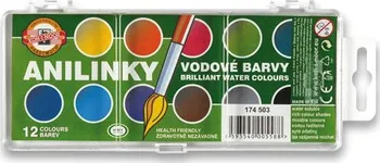 Vodová barva KOH-I-NOOR Anilinky brilantní 12 barev