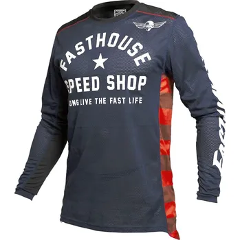 Moto dres Fasthouse Originals Air Cooled Jersey Navy Black Velikost: S
