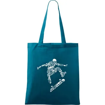 Skater icons - Taška bavlněná - 42 x 38 cm ( Petrolejová )