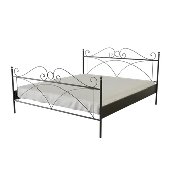 Postel Kovová postel ALICE Povrchová úprava: černá, Rozměr: 90 x 200 cm