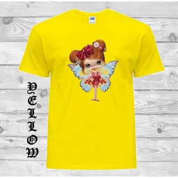 detske-levne-bavlnene-tricko-potisk-vila Barva: Yellow - žlutá, velikost: 152