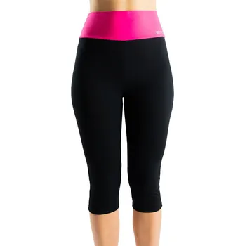 Dámské legíny Bavlněné dámské capri legíny VFstyle růžovo-černé Velikost: M