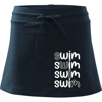Dámská sukně Swim nápis - Sportovní sukně - two in one - XL ( Námořní modrá (velmi tmavá - téměř černá) )