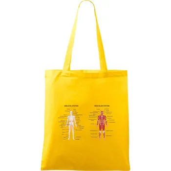 Skelet and Moscular system - Taška bavlněná - 42 x 38 cm ( Žlutá )