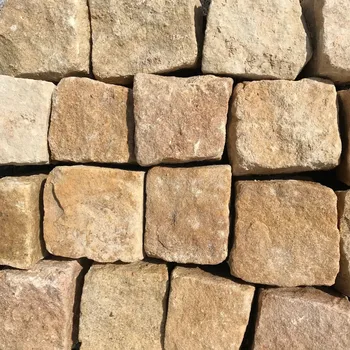 Venkovní dlažba Pískovcové dlažební kostky 10 x 10 x 10 cm 8000 kg (volně ložené) = cca 46 - 50 m²