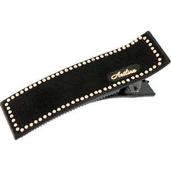 Spona do vlasů - skřipec, černé barvy se semišovým povrchem 8000468