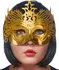 Karnevalová maska PartyDeco Škraboška s glitrem zlatá
