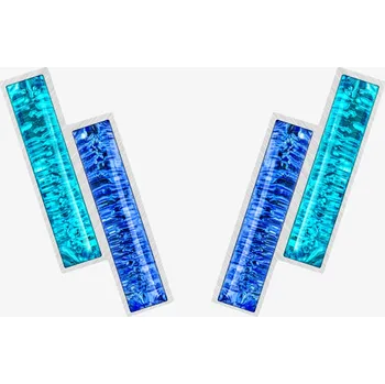 Náušnice Preciosa náušnice Desire z chirurgické oceli, český křišťál, modré