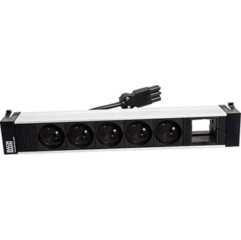 BACHMANN Systém POWER FRAME, box pro 6 modulů, 5x zásuvka CZ, 1x volné (916.0625) - 30.22.0039