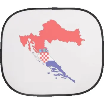 Stínítko do auta s potiskem Stínítko do auta s mapou Chorvatska