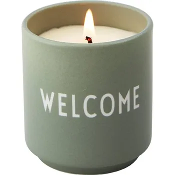 Svícen Vonná svíčka DESIGN LETTERS WELCOME - světle zelená