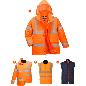 PORTWEST Zimní bunda 4v1 Hi-Vis Traffic Velikost: S, Barva: oranžová