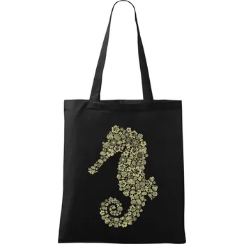 Sea Horse icons - Taška bavlněná - 42 x 38 cm ( Černá )