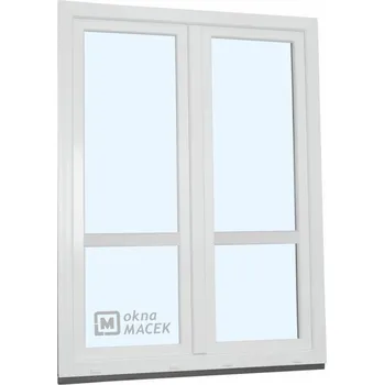 Vchodové dveře Plastové balkonové dveře - KNIPPING 70 AD, 1500x2200 mm, O+OS klapačka, s příčkou, bílá Otevírání: levé, Provedení: jednostranná klika + madýlko + PVC rám + příslušenství a montážní materiál zdarma