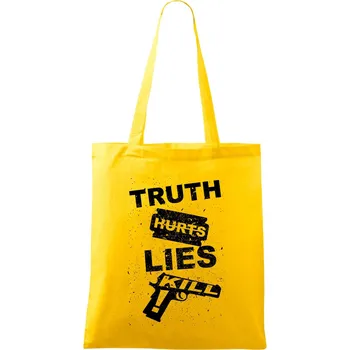 Truth Hurts lies kill - Taška bavlněná - 42 x 38 cm ( Žlutá )