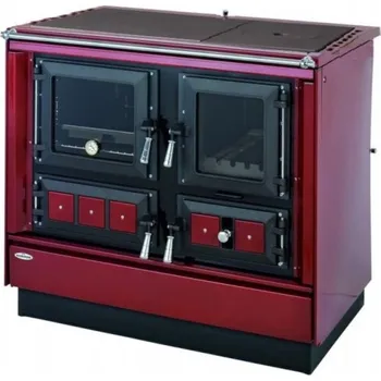 Sporák na tuhá paliva Sporák KLAUDIE VSP 9112.4482-LP bordó,levý, doplňky chrom, smaltovaný bordó rám, ocelová plotna dělená KVS Moravia "DOPRAVA ZDARMA"