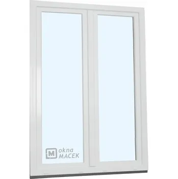 Vchodové dveře Plastové balkonové dveře - KNIPPING 70 AD, 1500x2300 mm, O+OS klapačka, bílá Otevírání: levé, Provedení: jednostranná klika + madýlko + PVC rám + příslušenství a montážní materiál zdarma