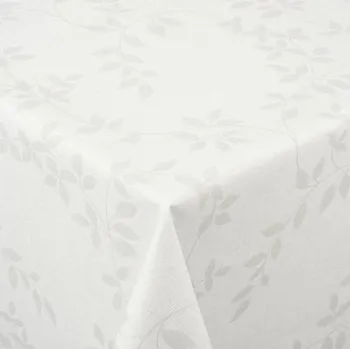 ubrus PVC ubrus metráž Listy sv. šedá šířka 140 cm