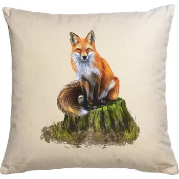 Polštář Polštář bavlněný s potiskem liška