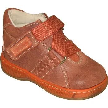 Chlapecká obuv Pegres 1403 dětské kotníčkové boty na suchý zip, Velikost 22 oranžová