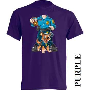 Chlapecké tričko detske-levne-bavlnene-tricko-potisk-policista Barva: Purple - purpurová, velikost: 128