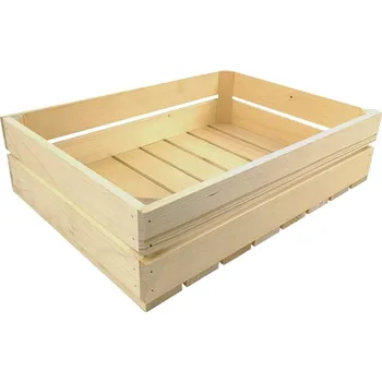 Úložný box Amadea Dřevěná bedýnka 18 l masic