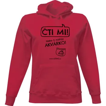 Dámská mikina Dámská mikina s kapucí s potiskem Motiv: Akvárko - Černá 2 dámské