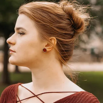 Náušnice art-wood.cz Náušnice pecky - indická jabloň