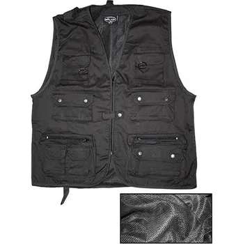 Pánská vesta Vesta Mil-Tec JAGD se síťkou na lov nebo rybaření ČERNÁ - L