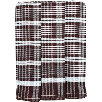 Utěrka Utěrky z egyptské bavlny, hnědo-bílé káro, č.74, 50x70cm, 3ks