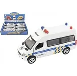 Auto policie kov/plast 15cm na baterie se světlem se zvukem na zpětné natažení