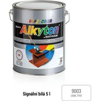 barva na kov RUST-OLEUM ALKYTON RAL9003 lesk 5l