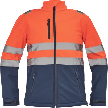 pracovní bunda Cerva GRANADA HV Pánská softshellová bunda oranžová / navy 2XL 0301059291005