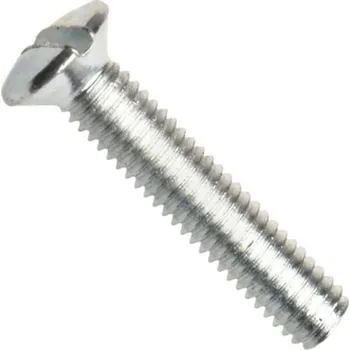 Šroub Din 964a, šroub s čočkovou hlavou a rovnou drážkou, ocel 4.8, zinek bílý, m4x20 mm