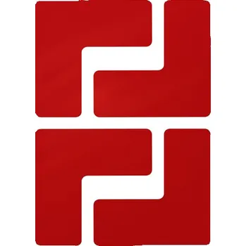 Kancelář Červená extrémně odolná značka – roh, 7,5 × 20 cm – XP 150