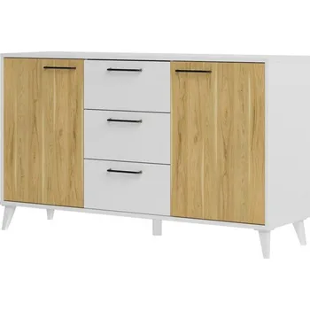 přebalovací pult a komoda Casarredo Komoda PIRASTU 45 2D3S ořech americký/bílá