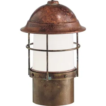 Venkovní osvětlení Il Fanale 245.41.ORB Garden, venkovní sloupkové svítidlo z mosazi a mědi, 1x57W E27, výška 26cm, IP44