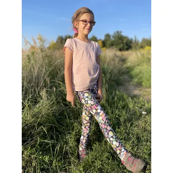 Dívčí legíny Legíny dětské zateplené akvarel Velikost: 86/92