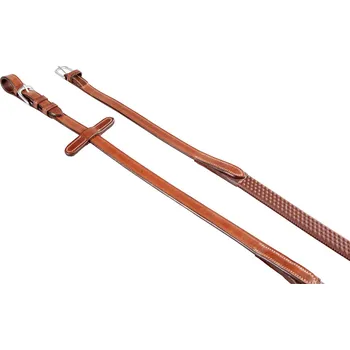 EQUESTRO Otěže Kris Silver Equestro, různé délky, cognac COB